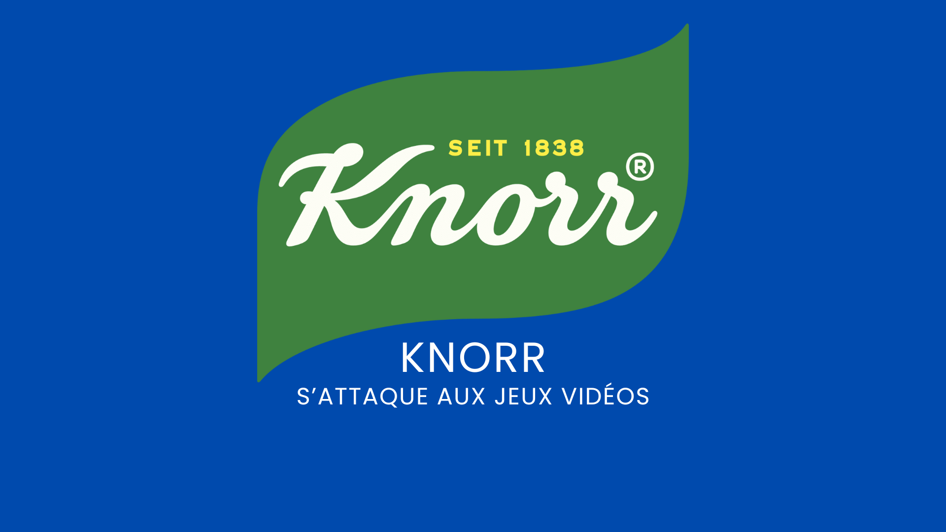 Knorr investi le monde des jeux vidéos