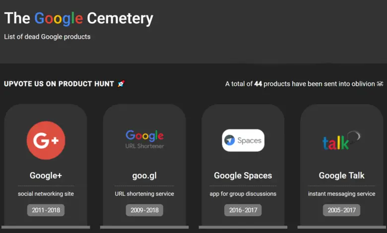 Google Cemetry : La décharge à projets !