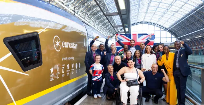 Eurostar dévoile son Golden train pour célébrer les prochains JO de Paris 2024