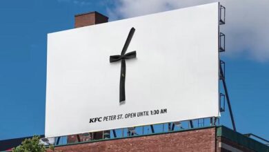 KFC installe un panneau publicitaire minimaliste