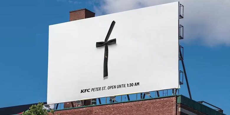 KFC installe un panneau publicitaire minimaliste