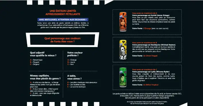 Fanta et Beetlejuice s'unissent pour une Halloween 2024 : édition limitée et expérience immersive à la clé !