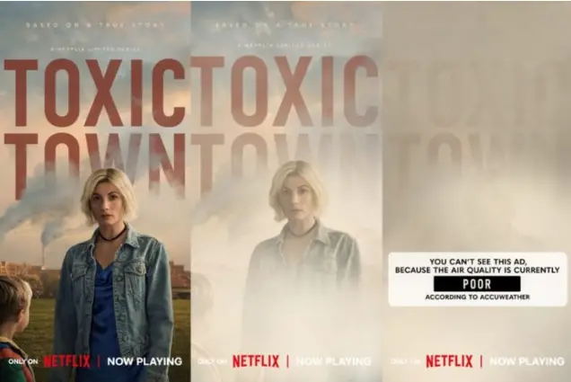 Netflix transforme sa campagne publicitaire en signal d’alarme environnemental pour la série Toxic Town