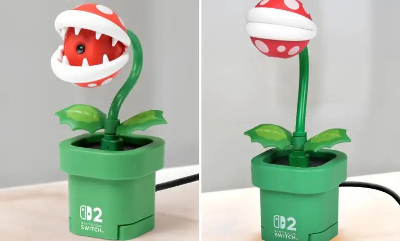 Une caméra façon plante Piranha de Super Mario pour la Nintendo Switch 2