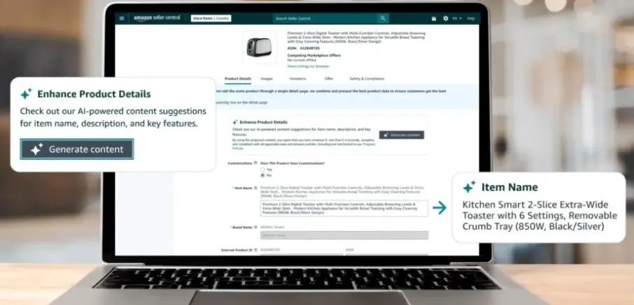 Amazon muscle le SEO produit avec l’IA : vers la fin de la rédaction e-commerce artisanale ?