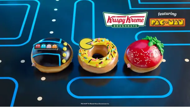 Pac-Man x Krispy Kreme : des donuts rétro pour fêter les 45 ans de la boule jaune culte