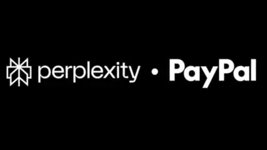 Logos Perplexity et PayPal illustrant leur partenariat pour le commerce conversationnel