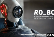 Visuel de la campagne R0_B0+ de CANAL+ mettant en scène la rencontre entre art et intelligence artificielle