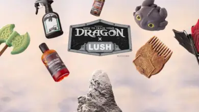 Gamme Lush inspirée de la saga Dragons avec savons, gels douche et soins