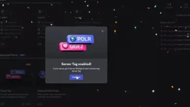 Interface Discord affichant un tag de serveur à côté d’un pseudonyme utilisateur