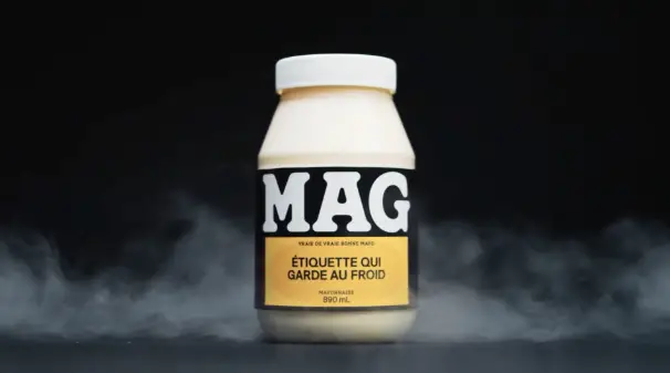 Pot de mayonnaise MAG avec Étiquette Frigo