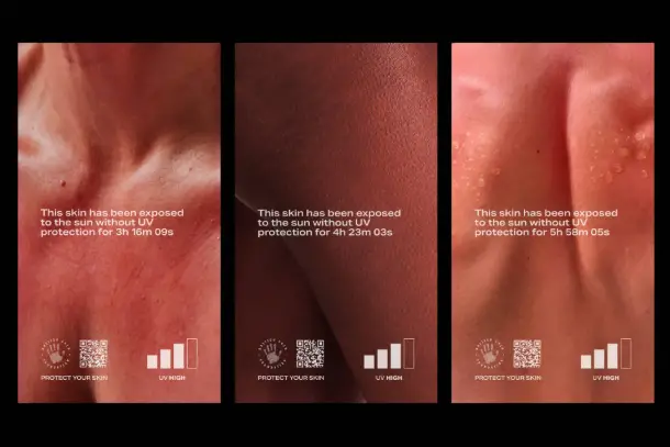 The Burnable Billboard : ces panneaux publicitaires qui brûlent la peau pour sensibiliser aux dangers du soleil