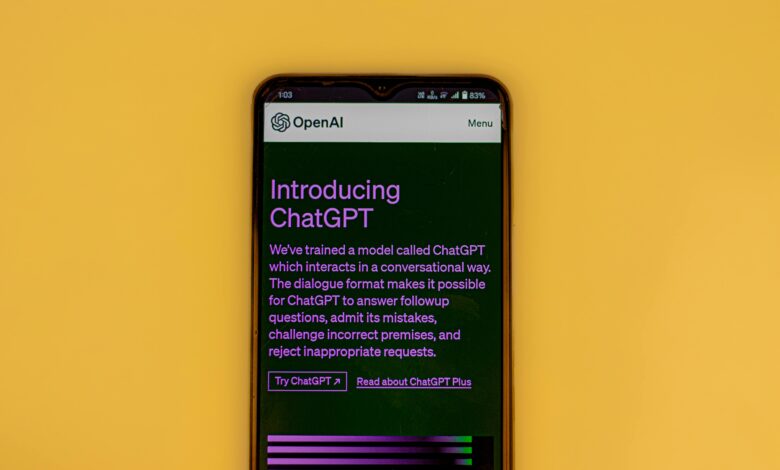 Interface de ChatGPT avec des exemples d’interactions dans le cadre d’un projet marketing