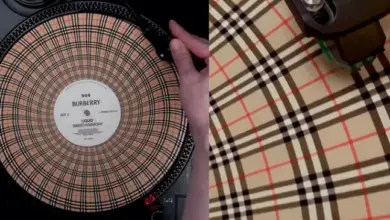 Le vinyle hypnotique Burberry transforme son motif check en une animation psychédélique visuelle.
