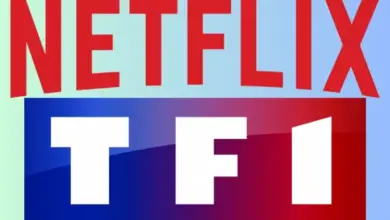 Logos de TF1, LCI, TMC, TFX et TF1 Séries Films réunis dans un visuel représentant l’accord avec Netflix