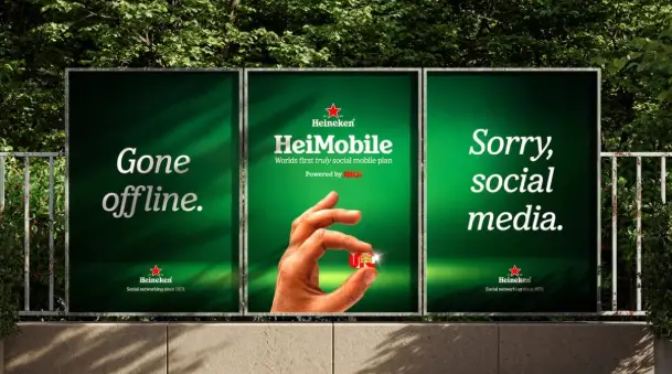 Message HeiMobile proposant une sortie culturelle pour décrocher du smartphone