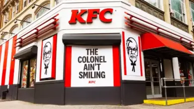 Restaurant KFC avec visuels de la nouvelle campagne