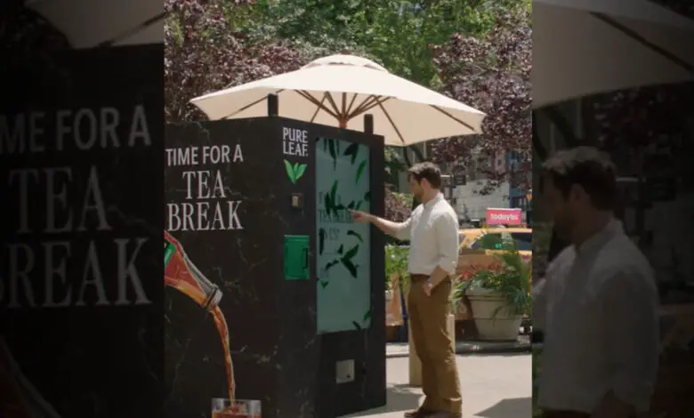 Distributeur anti-smartphone de Pure Leaf installé à New York
