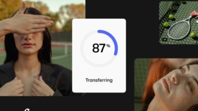 Interface de WeTransfer montrant l’envoi de fichiers en ligne