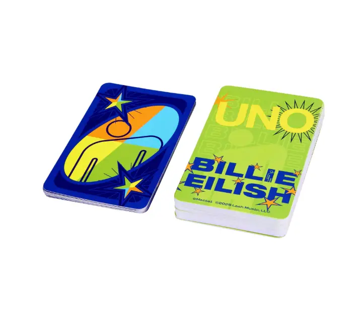 Cartes UNO design graffiti inspirées de l’univers visuel de Billie Eilish