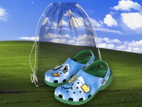Crocs Microsoft édition limitée inspirées de Windows XP