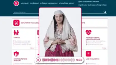 Interface de la plateforme e-Albania où Diella a débuté