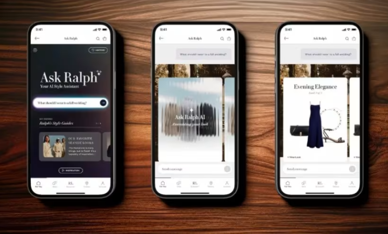 Interface de l’assistant conversationnel Ask Ralph sur l’application mobile Ralph Lauren