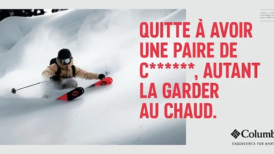 Visuel de la campagne Columbia Engineered for Whatever affiché en outdoor